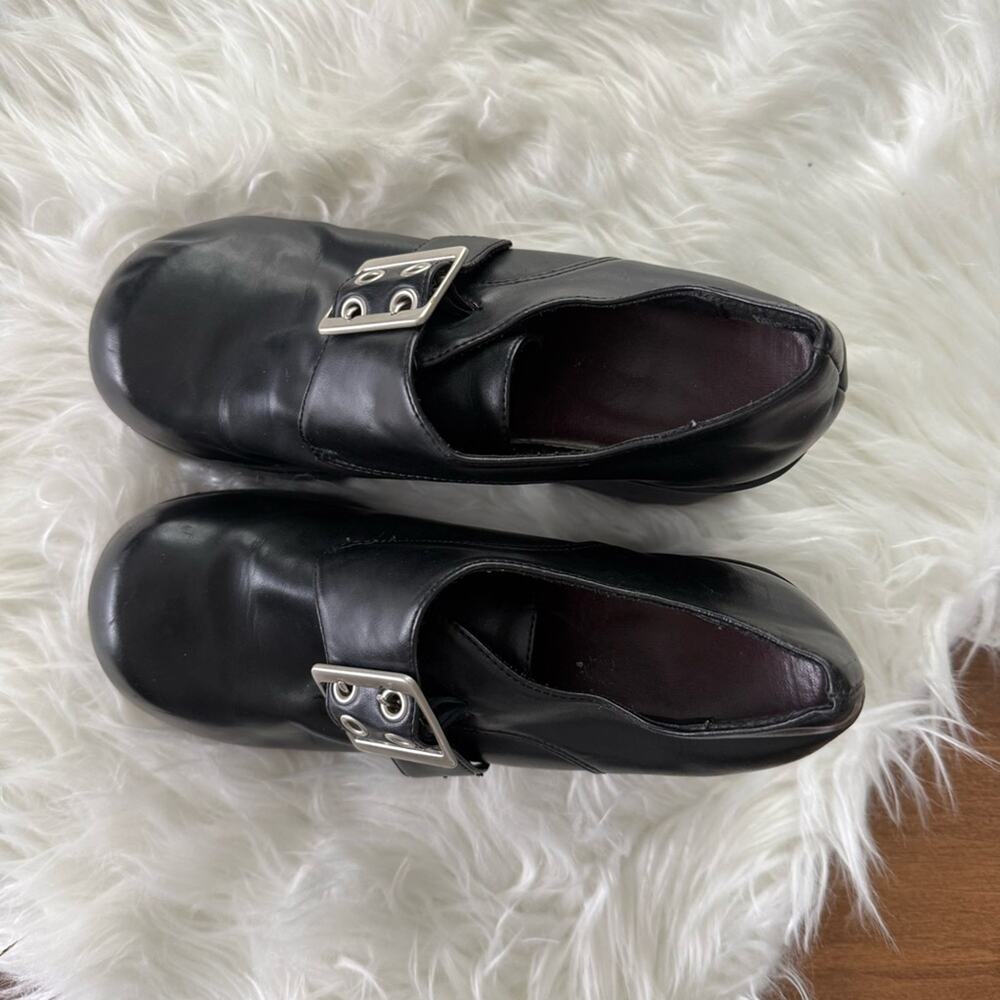 Lower East Side | Vintage Y2K Black Mega Platform Chunky Booties Mary Jane Shoes - Picture 10 of 11